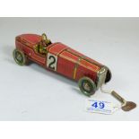 TIN PLATE CLOCKWORK CAR