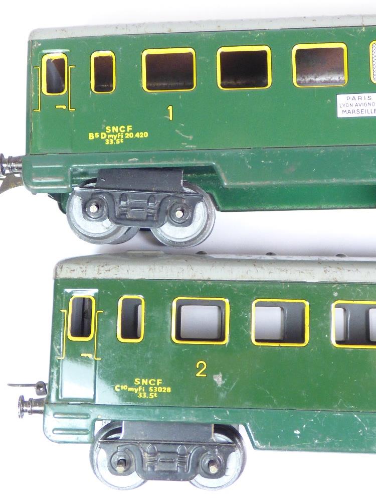 FRENCH HORNBY OBBV LE MISTRAL ELECTRIC TRAINSET CONTAINING ENGINE, 2 COACHES, TRACK WITH ORIGINAL - Image 19 of 19