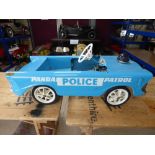 PEDAL CAR : A VINTAGE CHILD's PEDAL CAR IN THE FORM OF A POLICE PANDA CAR