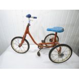 A 1950s TRIANG 3 WHEEL TRICYCLE - CHAIN DRIVEN BY PEDAL