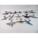 A LARGE COLLECTION OF MECANNO DINKY DIECAST MODEL AIRCRAFT INCLUDING AN AVRO YORK AND A DH ALBATROSS