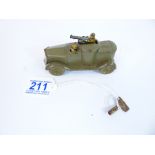 PRE-WAR CLOCKWORK TOY ARMOURED SCOUT CAR WITH DRIVER AND GUNNER, OVERSEAS MADE.