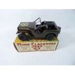 TRI-ANG MINIC CLOCKWORK JEEP NO 2 WITH BOX