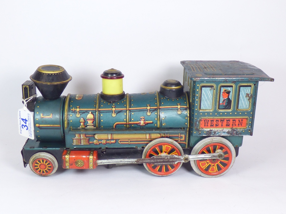 MODERN TOYS (JAPAN) WESTERN TIN PLATE LOCOMOTIVE - Image 2 of 7