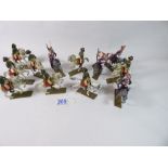 A COLLECTION OF FRENCH STARLUX METAL MOUNTED SOLDIERS ON HORSEBACK, NAPOLEONIC ERA UNIFORMS