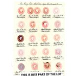 Id pink stationery cut outs in 4 stock sheets plus an album page 1841-1900, ideal head die coll