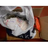 large box with approx 12kilo Europe clippings from Customs Certificates with the stamps, incl high