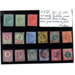 KE7 set mixed printings De La rue and Somerset House all vfu good colours, no faults 15 stamps