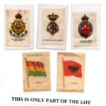 Kensitas, 17 Army Badge Silks plus 2 flags, some foxing