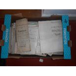 Deeds, documents, Indentures, large carton of approx. 140 mostly vellum documents