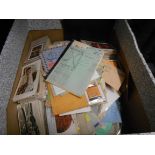 archive box of cvrs and postcards, all reigns, few thousand, sorters delight