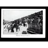 Germany WW1 Departure of the military conscripts by train from Altenburg printed postcard 1916