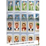 Cigarette cards in album, players cricketers 1930;1934; 1938; 1926 RIP ( 5 distressed); Cries of