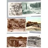 Malaya Open Cast Tin Mining cards x 11 incl RPs