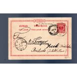 German Seepost 1897 ships letter on pre franked stationery with fine cds Deutsche Seepost