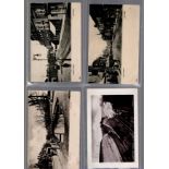 Herts collection, Watford x 2 street scenes, the Pond, The Tunnel all animated bw printed; Ware High