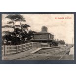 Norfolk, St Olaves Station animated bw print used 1907