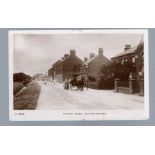 Lincolnshire Alford Road Sutton on Sea RP with horse & carriage, bike etc.