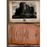 1798 Goodrich Castle on the banks of the Wye, Bonnor’s copper-plate Itinerary with engravings ,