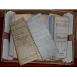 Documents, carton of over 120 multi-page Kent documents 1800s few early 1900s
