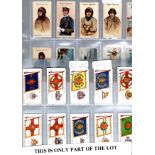 Cigarette cards in album, Players 1916 Past & present; 1916 Polar Exploration; 1928 products of