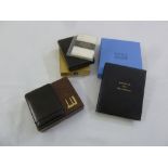 Dunhill lizard skin card case, Dunhill address book and a Smythson address book