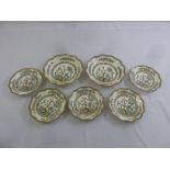 Coalport seven Indian Tree dessert plates