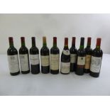 Nine bottles of Claret to include Chateau Vieux Robin, Mouton Cadet 2003, Chateau la Tour Haute