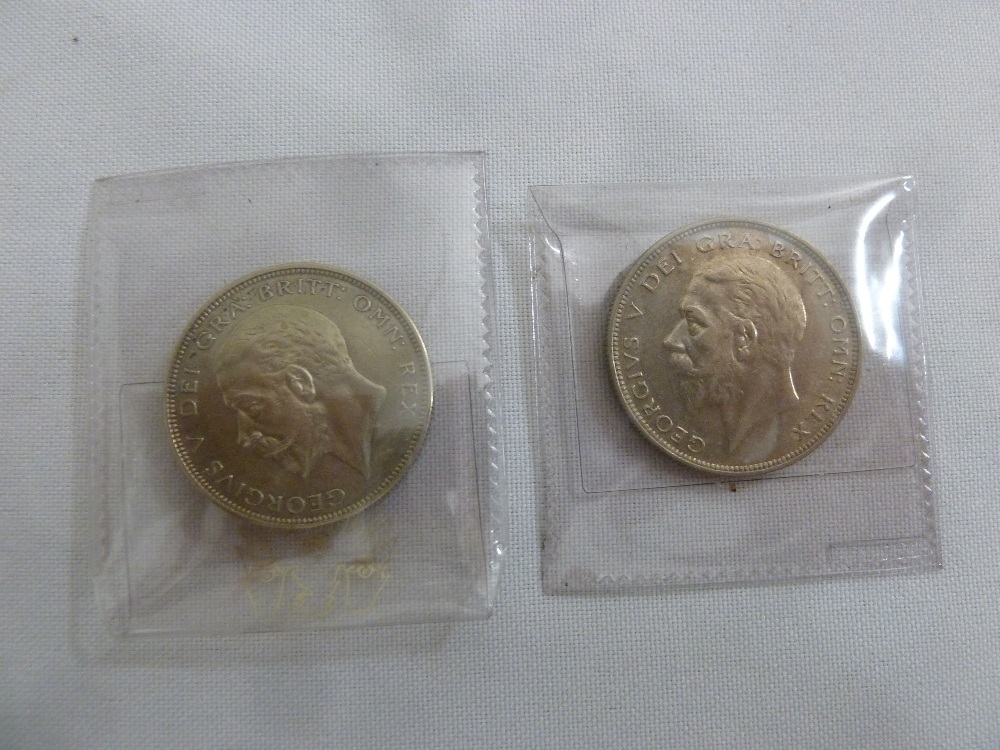 George V 1930 half crown and 1936 half crown