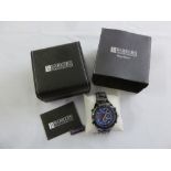 Barkers of Kensington Mega Sport Blue gentlemans wristwatch in original packaging and certificate