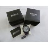 Barkers of Kensington Mega Sport Grey gentlemans wristwatch in original packaging and certificate