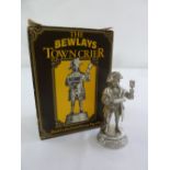 The Bewlays Town Crier hand crafted pewter figurine in original packaging