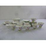 Shelley Art Deco teaset to include teapot, sugar bowl, milk jug, cups, saucers and plates (40)