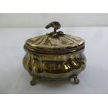 Hazorfim Israeli white metal shaped oval Etrog box