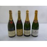 Four bottles of Champagne to include Moet and Chandon, Bollinger and Alfred Rothschild
