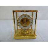 Jaeger-LeCoutre Atmos Classique rectangular gilt metal and glass mantle clock