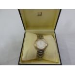 Dunhill Londinium ladies stainless steel and 18ct gold wristwatch in original packaging