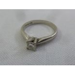 Platinum and diamond solitaire ring, approx total weight 4.9g