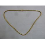 18ct yellow gold fancy link necklace, approx total weight 17.9g