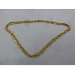 9ct yellow gold fancy link necklace, approx total weight 13.3g