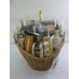 The Langham presentation hamper to include champagne, wine, biscuits and chocolates