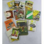 A quantity of football memorabilia to include Norwich, Arsenal programmes and other clubs