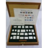 The Queens Silver Jubilee replica stamp set in fitted case (set no. 2005) to include COA