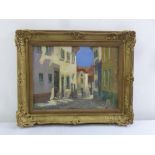 R. Cromie framed oil on panel of Normandy house, signed bottom left, 28 x 38cm