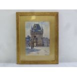 J. B. Wilkinson framed and glazed watercolour titled Loches, signed bottom right, 25 x 18cm