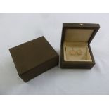 Graff 18ct yellow gold set of cufflinks in original packaging, approx total weight 21.9g