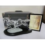 Swarovski glass figurine of Horses to include certificate and packaging