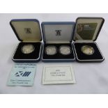 Four proof silver œ2 coins to include 1986 Scottish Commonwealth Games, 2 x 1989 Bill of Rights