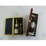 Fortnum and Mason cased champagne and port and a cased bottle of Chateau Darzac 2005