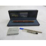 S T Dupont cased ball point pen with original documentation